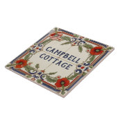 Poppy Flower Custom House Naam Bord Teken Plaque Tegeltje (Zijkant)