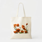 Poppy Flower Floral Weddings Bridesmaid Gift Girly Tote Bag (Voorkant)