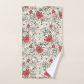 Poppy flower Garden Pattern Bad Handdoek (Handdoek)
