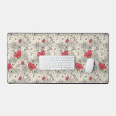 Poppy flower Garden Pattern Bureaumat (Keyboard & Muis)