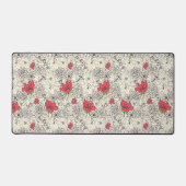 Poppy flower Garden Pattern Bureaumat (Voorkant)