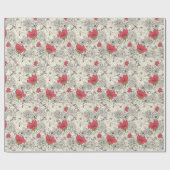 Poppy flower Garden Pattern Cadeaupapier (Vlak)