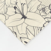 Poppy flower Garden Pattern Fleece Deken (Hoek)