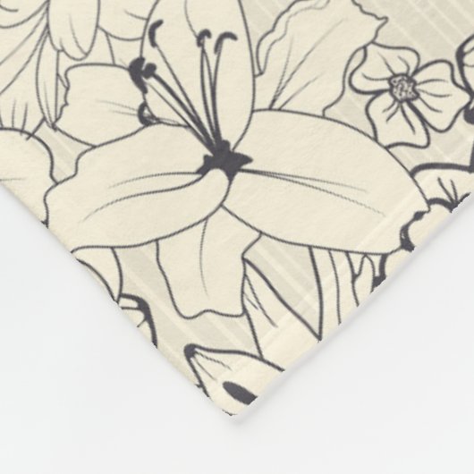 Poppy flower Garden Pattern Fleece Deken (Hoek)