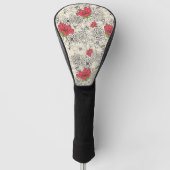 Poppy flower Garden Pattern Golfheadcover (Voorkant)
