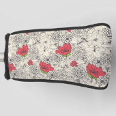 Poppy flower Garden Pattern Golfheadcover (Voorkant)