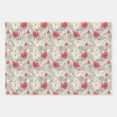 Poppy flower Garden Pattern Inpakpapier Vel (Voorkant 3)