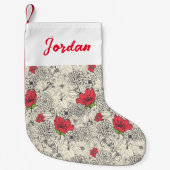 Poppy flower Garden Pattern Kleine Kerstsok (Voorkant)