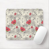 Poppy flower Garden Pattern Muismat (Met muis)