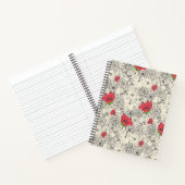Poppy flower Garden Pattern Notitieboek (Binnen)