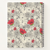 Poppy flower Garden Pattern Notitieboek (Achterkant)