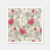 Poppy flower Garden Pattern Servet (Voorkant)