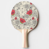 Poppy flower Garden Pattern Tafeltennisbatje (Voorkant)