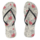 Poppy flower Garden Pattern Teenslippers (Voetbed)