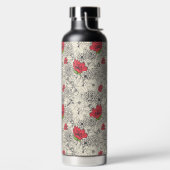 Poppy flower Garden Pattern Waterfles (Links)