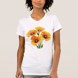 Poppy flower garden wilde bloemen papavers moeder t-shirt