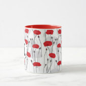 Poppy flower gift botanical pretty monogram mok (Midden)
