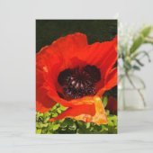 Poppy Flower Macro-fotografie Kaart (Staand voorkant)