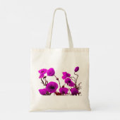 Poppy Flower Paars Floral Wedding Bridesmaid Gift Tote Bag (Achterkant)