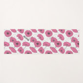Poppy Flower Pattern aangepast monogram yoga mat (Voorkant (horizontaal))