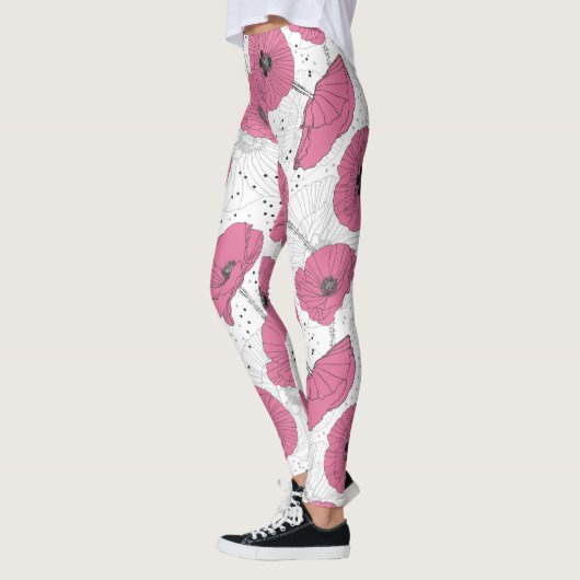Poppy Flower Pattern leggings (Links)