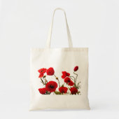 Poppy Flower Red Floral Weddenschap Bridesmaid Gif Tote Bag (Voorkant)