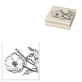 Poppy Flower voor al uw lente stempelprojecten Rubberstempel (Gestempeld)