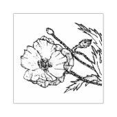 Poppy Flower voor al uw lente stempelprojecten Rubberstempel (Afrduk)