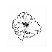 Poppy Flower voor al uw lente stempelprojecten Rubberstempel (Afrduk)