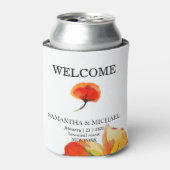 Poppy Flower Waterverf Bruiloft Blikjeskoeler (Blikje Voorkant)