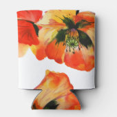 Poppy Flower Waterverf Bruiloft Blikjeskoeler (Achterkant)