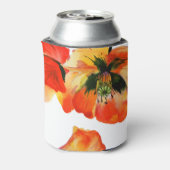 Poppy Flower Waterverf Bruiloft Blikjeskoeler (Blikje Achterkant)