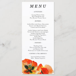 Poppy Flower Waterverf Schilderen Beroemdheid Brui Menu