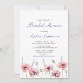 Poppy Flower Wedding Bridal Shower Kaart (Voorkant)