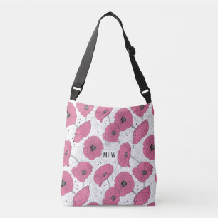 Poppy Flowers aangepaste monogram tassen
