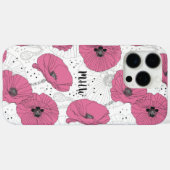 Poppy Flowers aangepaste monogram telefoongevallen Case-Mate iPhone Case (Achterkant (horizontaal))