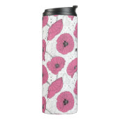 Poppy Flowers aangepaste monogram tumbler Thermosbeker (Gedraaid links)