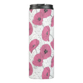 Poppy Flowers aangepaste monogram tumbler Thermosbeker (Achterkant)