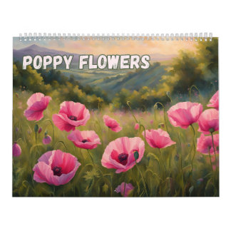 Poppy Flowers Art, Beautiful Meadows Natuur Kalender