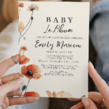 Poppy Flowers Baby in bloei Komend Baby shower