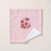 Poppy Flowers Bad Handdoek (Wasdoekje)