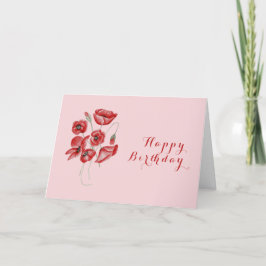 Poppy Flowers Bedankkaart