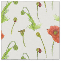 Poppy Flowers Botanische illustratie Rode Floral