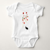 Poppy Flowers Bunny Rabbit Romper (Voorkant)