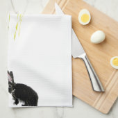 Poppy Flowers Bunny Rabbit Theedoek (Quarter Fold)