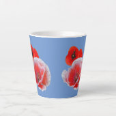 Poppy Flowers Close up Cust. Blue Latte Mok (Voorkant)