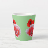 Poppy Flowers Close up Cust. Green Latte Mok (Voorkant)
