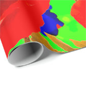 Poppy Flowers Colorful Bright Art Floral Abstract Cadeaupapier (Rol Hoek)