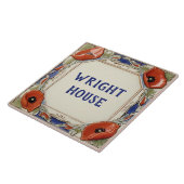 Poppy Flowers Custom House Naam Bord Teken Plaque Tegeltje (Zijkant)