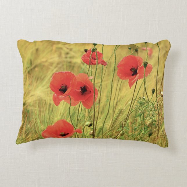 Poppy Flowers Decoratief Kussen (Achterkant)